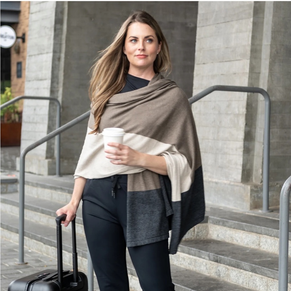 Zestt Organics The Travel Scraf, Brownstone Colorblock
